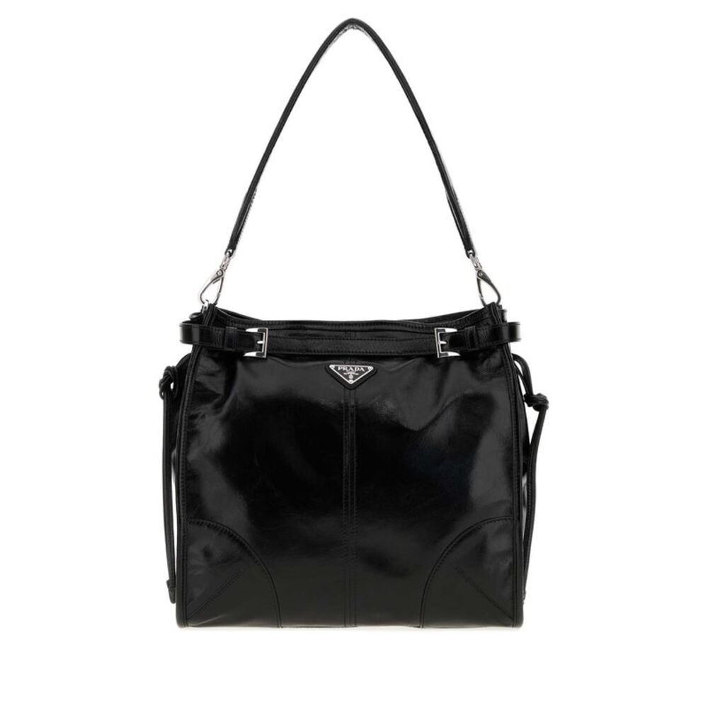 Prada Men Black Leather Prada Bonnie Shoulder Bag